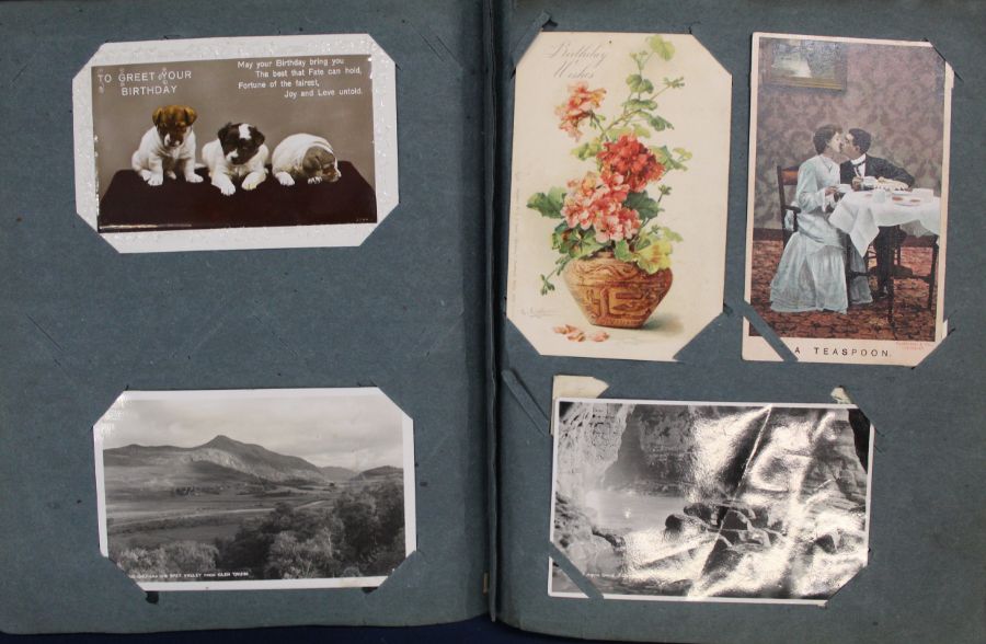 Postcard album containing approximately 225 topographical & greetings cards - Image 3 of 3