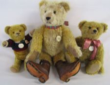 3 Teddy bears of Witney - 'Teddy' a replica of their original bear - 'Master Boots' replica of the