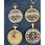2 British Military Issue General Service Time Pieces marked GS / TP P41630 & M 51271 and two other