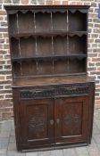 Oak dresser made from 17th century carved paneling L 101cm D 46cm Ht 178cm