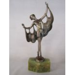 Josef Lorenzl (Austrian 1892 - 1950) Art Deco cold painted bronze figurine of female ballet dancer