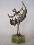Josef Lorenzl (Austrian 1892 - 1950) Art Deco cold painted bronze figurine of female ballet dancer