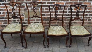4 Edwardian salon chairs