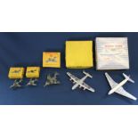 5 Dinky aeroplanes with original boxes:- 702 D H Comet Airliner, 704 Avro "York" Airliner 70A, 735