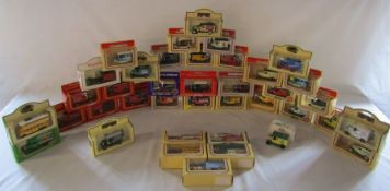 Collection of Lledo Days Gone By die cast cars including Turnbull & Co, Anchor, Rowntree's, Coca-