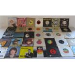 7" vinyl records including Blondie, Saxon, The Boomtown Rats, The Undertones, Bob Seger, Kevin