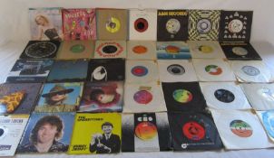 7" vinyl records including Blondie, Saxon, The Boomtown Rats, The Undertones, Bob Seger, Kevin