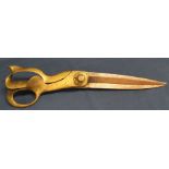 Pair of T Wilkinson & Son brass handled tailor's scissors L 40cm