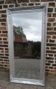 Large Landon & Tyler ornate silver framed mirror approx. 158cm x 78cm