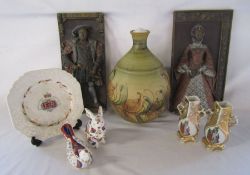 Selection of items including Alvingham pottery large table lamp circa. 1980 and 2 x D.H Morton