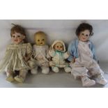 2 Fayzah - Spanos dolls, Roddy doll & German composition doll marked HW