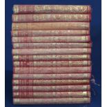 12 red leather bound volumes of Macmillan's pocket Kipling & 3 other volumes by Jane Austen & Thomas