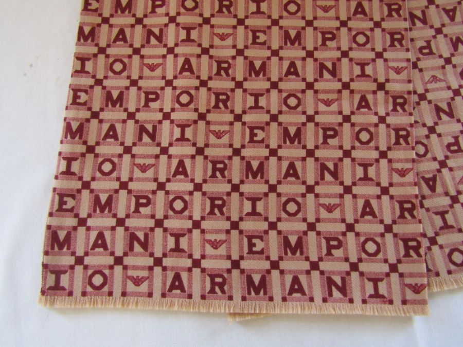 Emporio Armani tubular winter scarf - Image 2 of 2