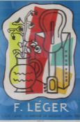 Fernand Leger lithographic print Galerie Louis Carre 1953 approx. 51cm x 43.5cm (includes frame)