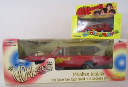 Boxed 2003 American Muscle RCERTL - The Monkees Mobile 1:18 scale die cast car 36685 and 2001