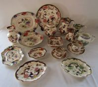 Collection of Mason's ironstone including Chartreuse,  Mandalay and Persiana also includes a Gray'