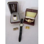 Gents Rotary quartz watch, Citizen quartz watch, quartz watch and 2 pairs of cufflinks