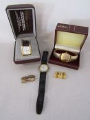 Gents Rotary quartz watch, Citizen quartz watch, quartz watch and 2 pairs of cufflinks