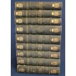 The Works of William Shakespeare in 9 green leather bound volumes ed. by William George Clark,