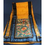 Chinese silk embroidered skirt approx. 77.5cm x 125cm