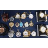 Selection of costume / dress pocket watches / pendant watches including Ingersoll
