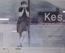 Kes film poster print from the 30th anniversary re-release in 1999 approx. 64.5cm x 54cm