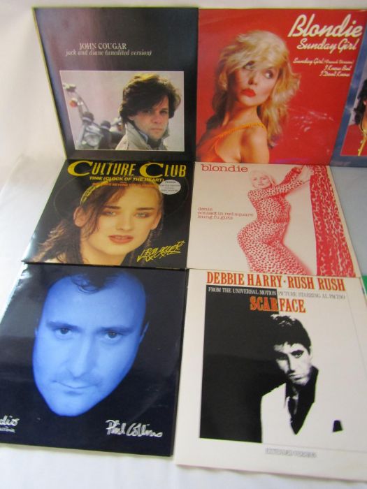 12" vinyl LP records including Shakin Stevens, Shalamar, Culture Club, Blondie, Altered Images, Hex, - Image 4 of 11