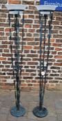 Pair of modern wrought iron standard lamps