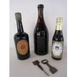 3 vintage bottles of beer - Bass Kings Ale 1902, Bass Prince of Wales 1929 and Burton-upon-Trent