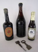 3 vintage bottles of beer - Bass Kings Ale 1902, Bass Prince of Wales 1929 and Burton-upon-Trent