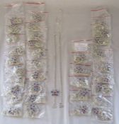 Collection of approx. 32 diamante butterfly chains