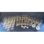 Large collection of glassware including luminarc, tumblers, wine glasses, etc