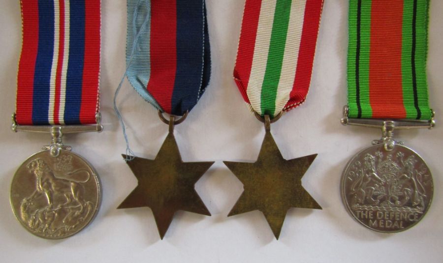 4 x medals 1939-45 star, Italy star, Defence medal and war medal 1939-45 - no inscriptions but - Image 4 of 7