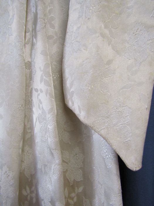 RAF Dinner suit with cap and a wedding gown with veil possibly wax flowers and weighted with faux - Image 11 of 18