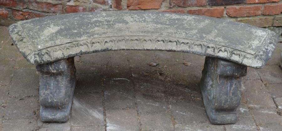 Concrete garden bench