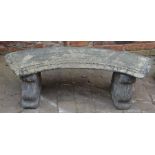 Concrete garden bench