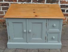 Modern painted pine low level cabinet 79cm by 48cm by 52cm