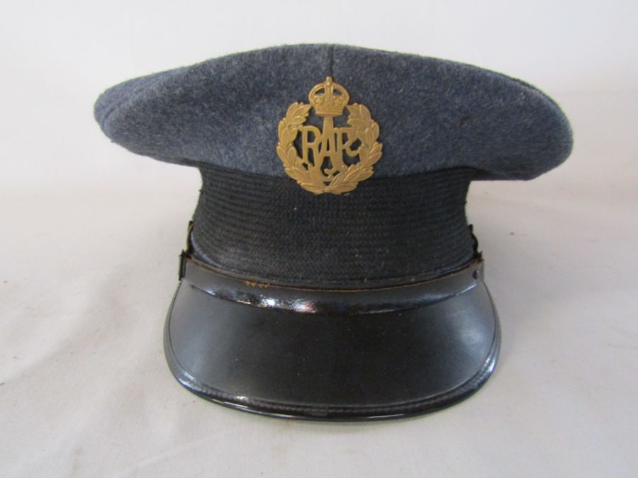 RAF Dinner suit with cap and a wedding gown with veil possibly wax flowers and weighted with faux - Image 2 of 18