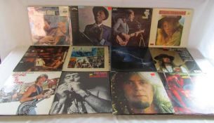 Collection of 12" vinyl LP's records including Sunfighter, Keef Hartley, John Mayall, Profile,