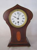 Art Nouveau inlaid mantel clock