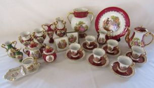 Collection of Limoges including tea set, urns etc