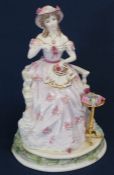 Royal Worcester for Compton & Woodhouse limited edition bone china figurine "Embroidery" from the
