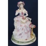 Royal Worcester for Compton & Woodhouse limited edition bone china figurine "Embroidery" from the