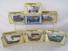 7 x Matchbox Models of Yesteryear die-cast cars - Coca-cola - Sunlight Seife - Joblin - Lincolnshire