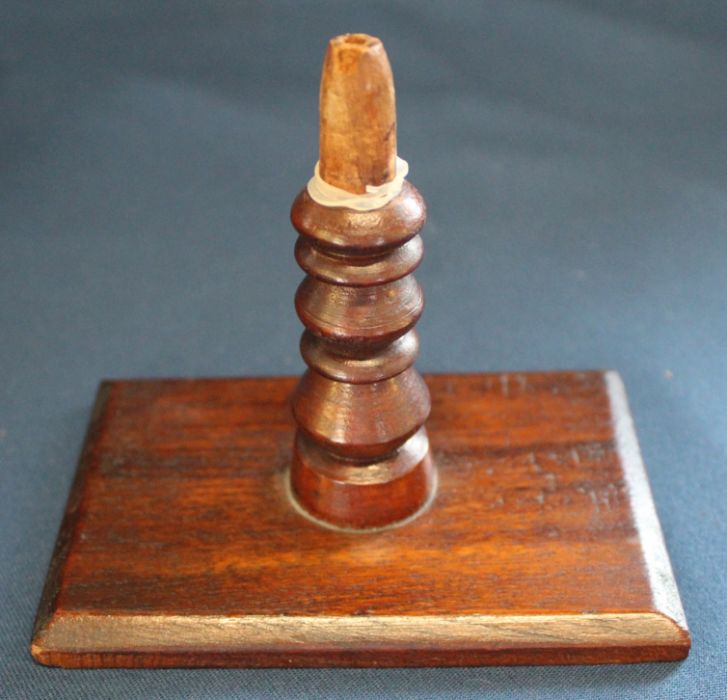 Pitcairn Island carved hard wood fish, one fin stamped "Souvenir from Pitcairn Island" (some damage) - Image 7 of 8