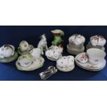 Hornsea Fauna jug, Russian dog figurine, Paragon Period Plymouth part tea service, 2 other Edwardian