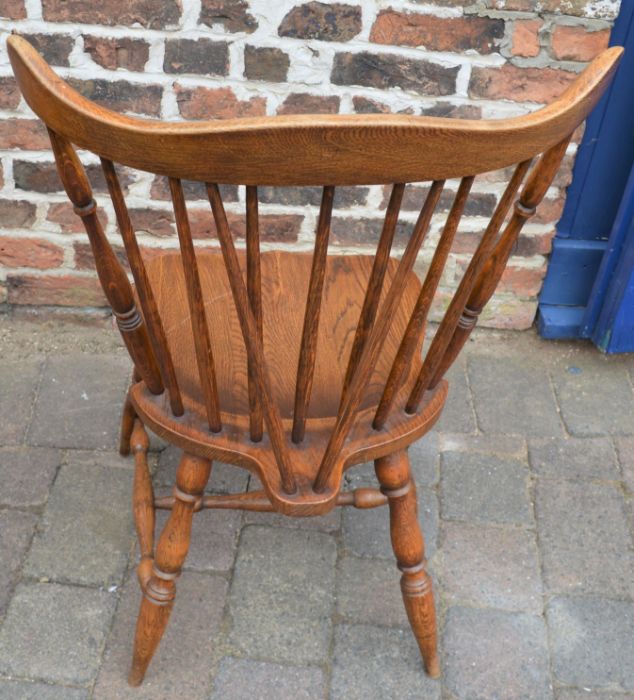 Set of 4 reproduction spindle back Windsor chairs - Image 2 of 2