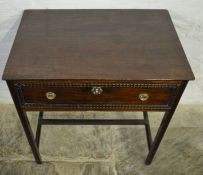 Small Georgian mahogany side table (piece of beading to re-attach) L 68cm D 46cm H 71cm