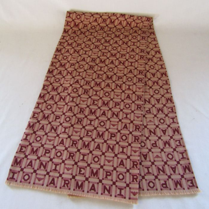 Emporio Armani tubular winter scarf