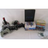 PlayStation ps2 with 2 controllers, 2x PlayStation 1 controllers and games, a selection of SEGA